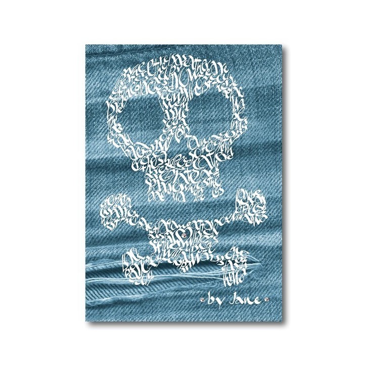 Teschio e ossa incrociate - Denim