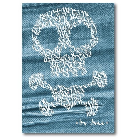 Teschio e ossa incrociate - Denim