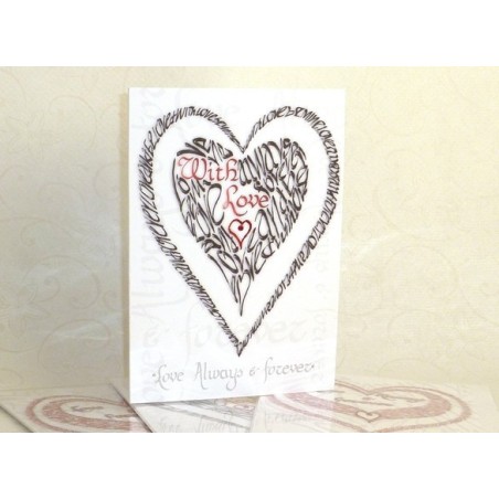 Valentine avec amour - rouge et noir