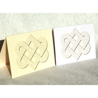 Handmade wedding anniversary card with entwined hearts 2