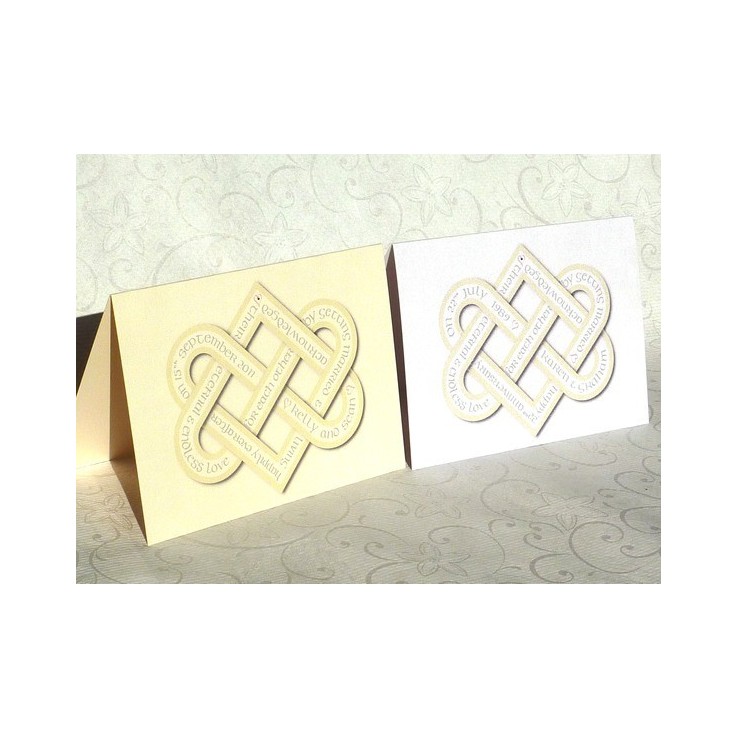 Wedding anniversary love knot card by Calligraphy Arts