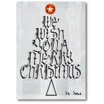 Arbre à souhaits - carte de Noël