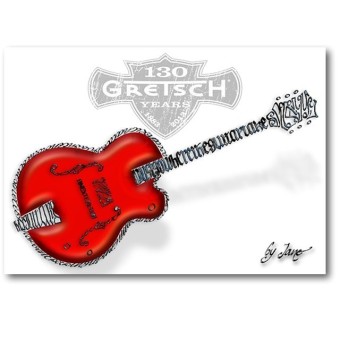 Gretsch Guitar-Gruß-Karte von Calligraphy Arts