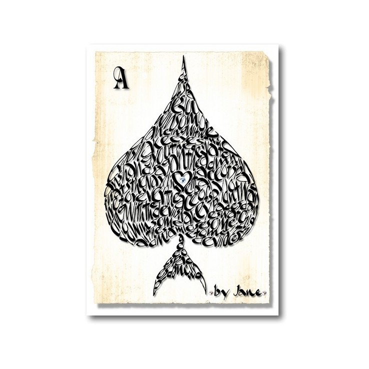 The Ace of Spades card by Calligraphy Arts