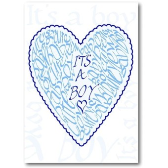Nieuwe babyjongenkaart door Calligraphy Arts