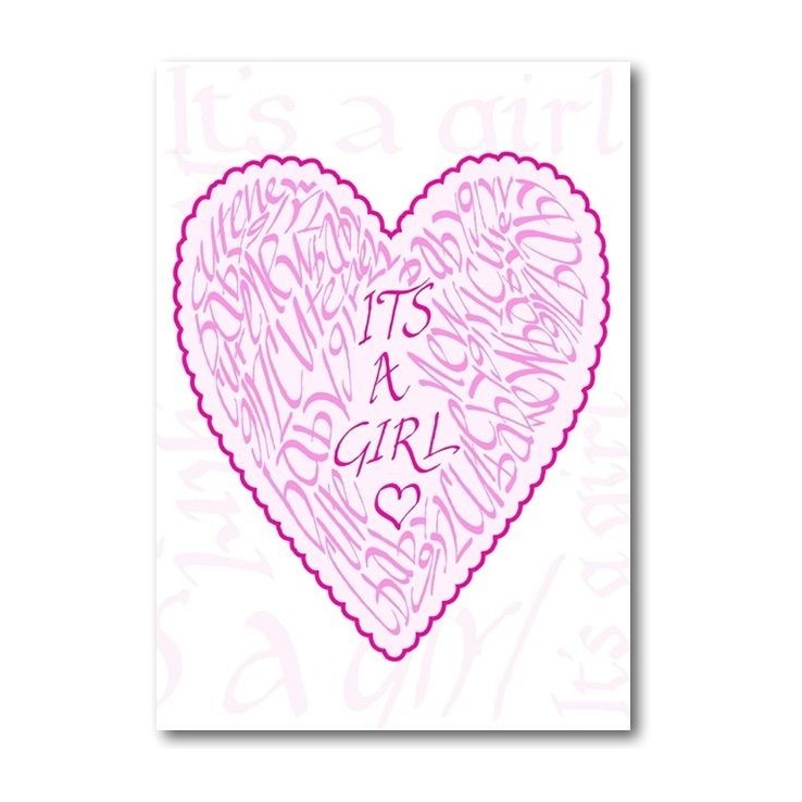 New baby girl card by Calligraphy Arts