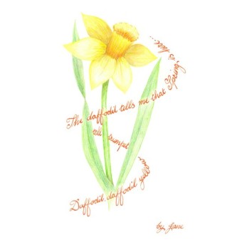 Spring daffodil card by Calligraphy Arts