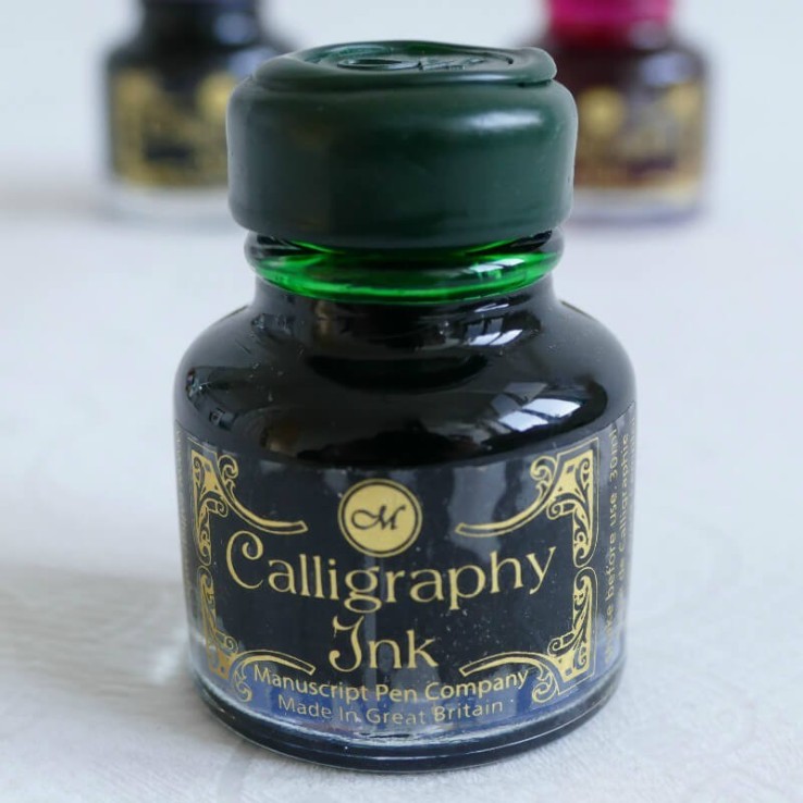 Manuscript Emeraude Green Calligraphie Encre 30ml Bouteille