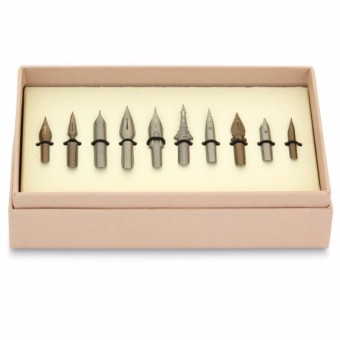 Set di 10 pennini di calligrafia a punto fine di Bortoletti 2