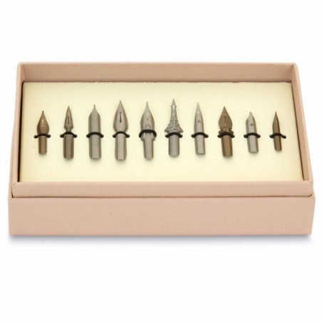 Bortoletti Set van 10 vintage kalligrafie penps