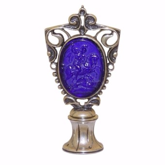 Amber Saint George Murano glass wax seal by Bortoletti 2