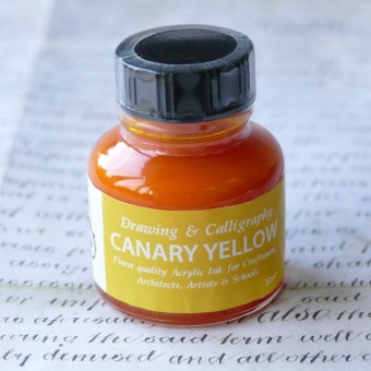 Chasing Elva Canary Yellow Acrylic Calligraphy Ink 30 ml fles