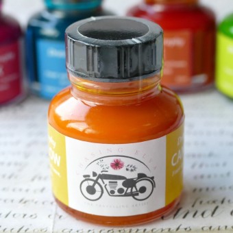 Chasing Elva Kanarische gelbe Acrylkalligraphie-Tinte 30ml-Flasche 2
