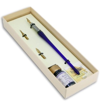 Elegant Murano glass writing set with interchangeable nibs 2