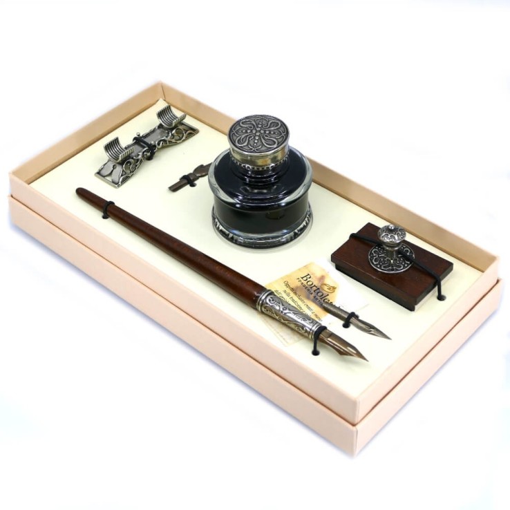 Bortoletti Steno wooden calligraphy writing set