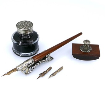 Bortoletti Steno wooden calligraphy writing set 2