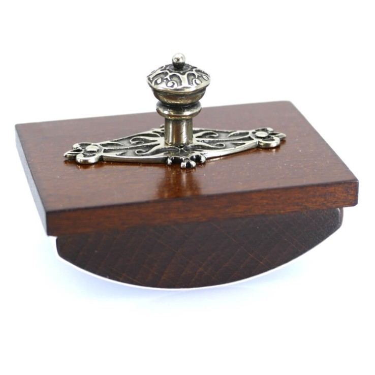 Trä dip penna med cagliostro bläck och signatur torrare