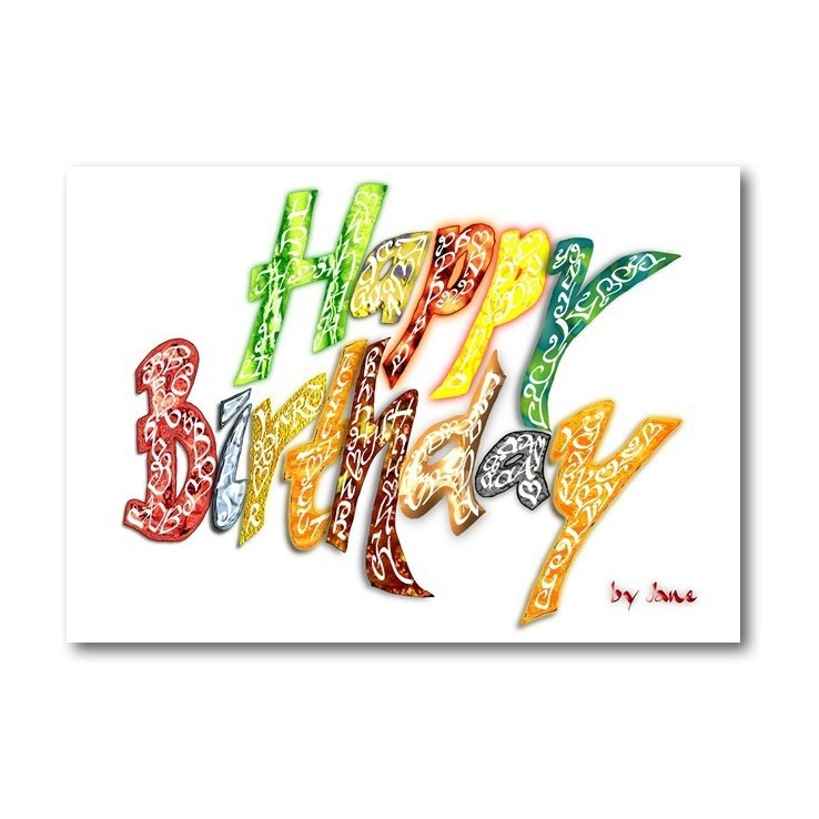Gelukkige verjaardag algemene lichtkaart door Calligraphy Arts