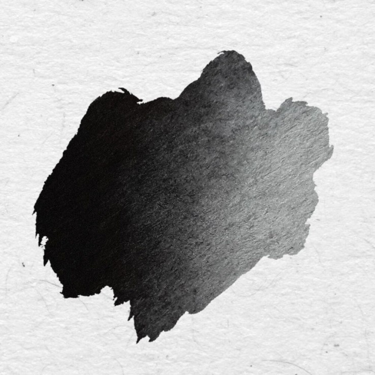 Black ink swatch showing Bortoletti Cagliostro colour