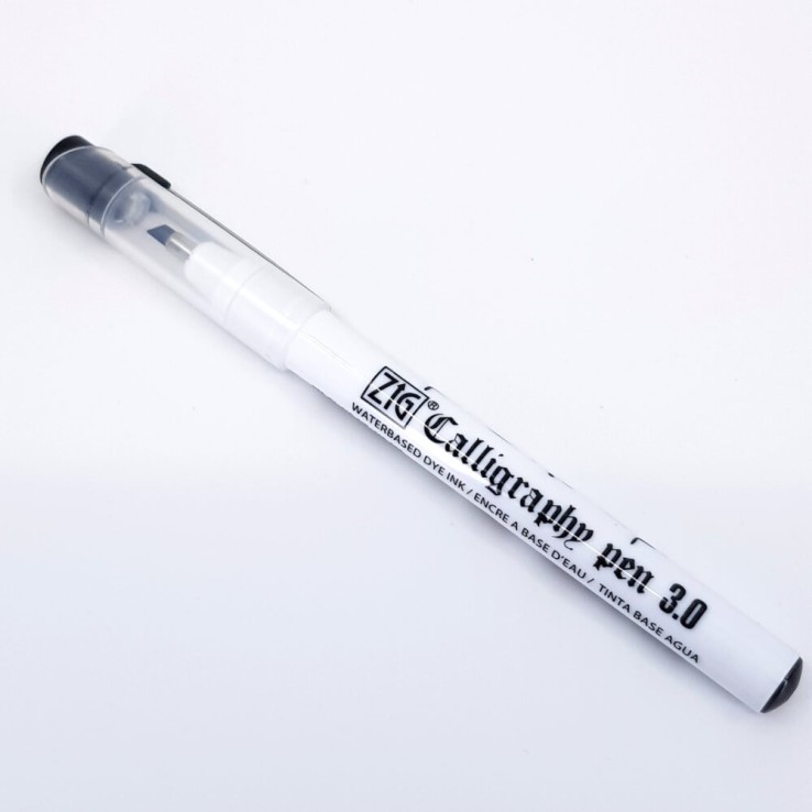 Penna di calligrafia a mano a zig con punta obliqua da 3 mm