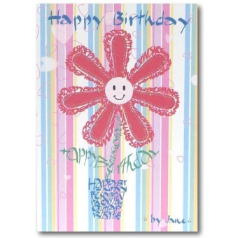 Happy birthday daisy flower card by Calligraphy Arts