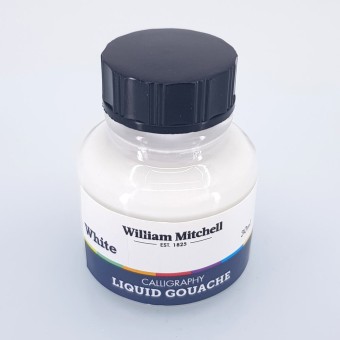 William Mitchell Flydende Gouache White 30ml Flaske