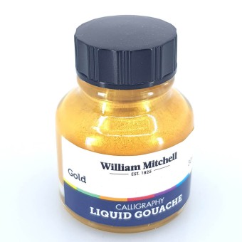William Mitchell Liquid Gouache Gold 30ml bottle
