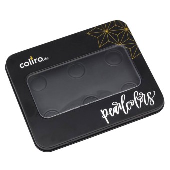 Coliro Metal Palette Box – Black – Holds 6 Pearlcolor Pans
