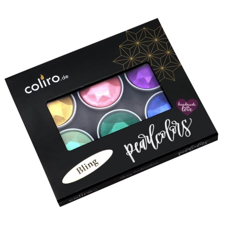 Coliro "Bling" pearlcolor set in metal box