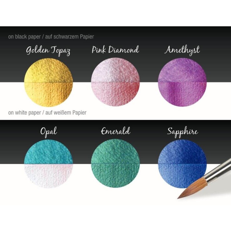 Coliro "Bling" swatch chart showing all six colours