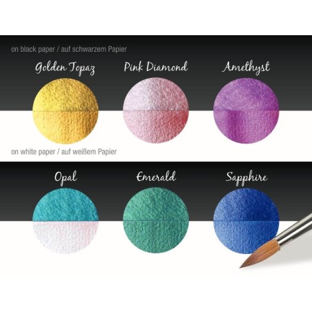 Coliro "Bling" Gráfico de Swatch Mostrando los seis colores