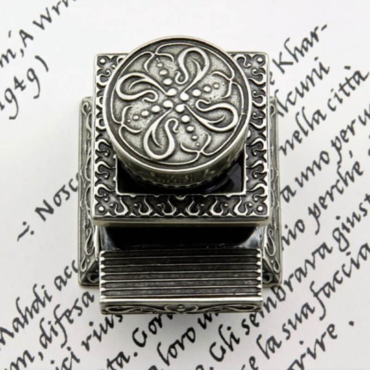 Luksus italiensk Bortoletti inkwell for dip pen kalligrafi