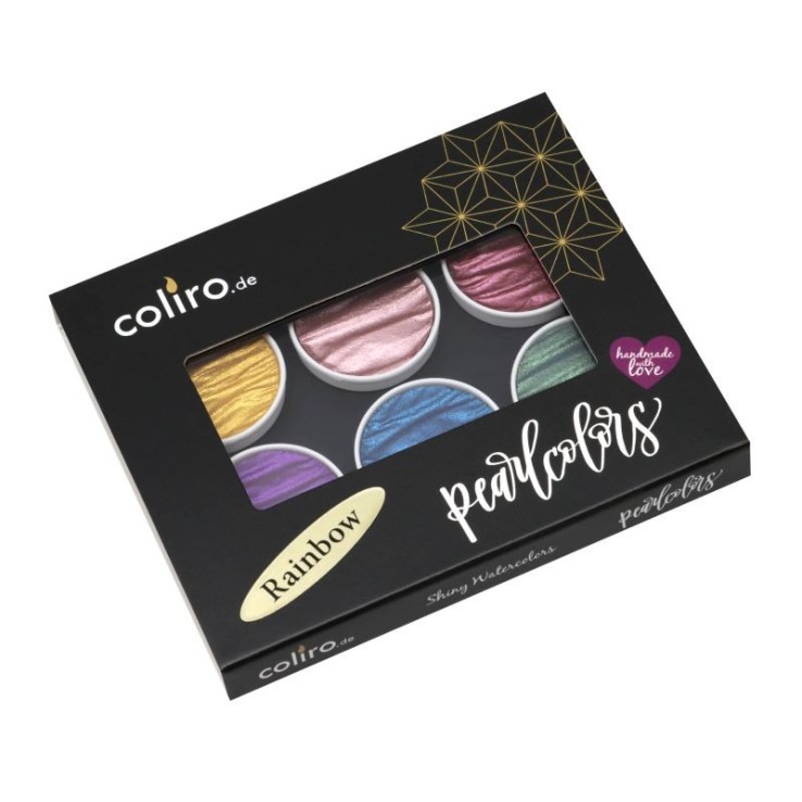 Coliro "Rainbow" Set di perle in scatola di metallo con manica di cartone