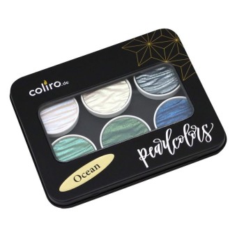 Coliro "Ocean" pearlcolor set in metal box