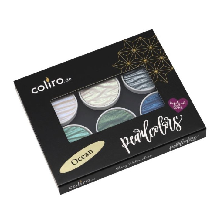 Coliro "Ocean" pearlcolor set in metal box with cardboard sleeve