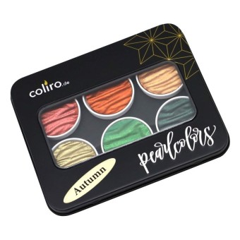 Coliro "Autumn" pearlcolor set in metal box
