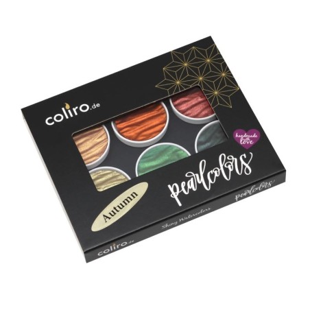 Coliro "Autumn" Set di perle in scatola di metallo con manica di cartone