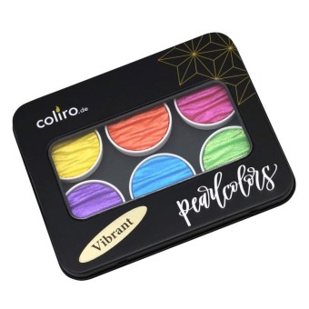 Coliro "Vibrant" pearlcolor set in metal box