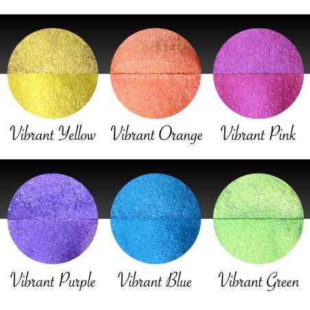 Coliro "Vibrant" Gráfico de Swatch Mostrando los seis colores