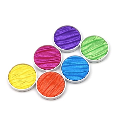 Coliro "Vibrant" PearlColor Set mostrando las seis perloras fuera de la caja.