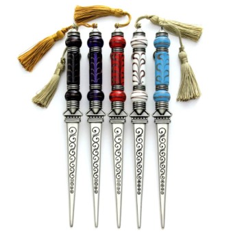 Bortoletti Bellucci Venetian Glass Letter Opener med Floral Murano Perle 2