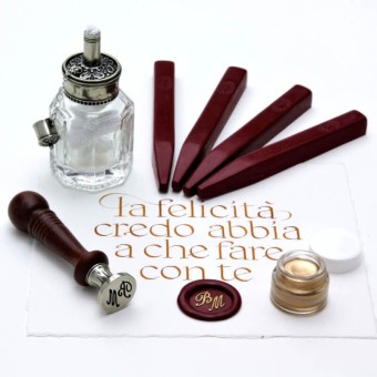 Bortoletti wedding wax seal set with wooden handle 2