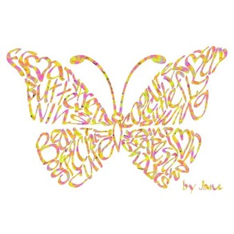 Standaard Maat Confetti Butterfly Wenskaart