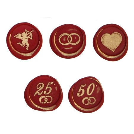 Bortoletti 22 mm wax seal stamp - love set collection