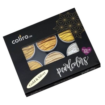 Coliro "Gold & Silver" Perlcolor dans une boîte en métal avec manchon en carton