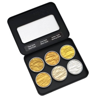 Coliro "Gold & Silver" Pearlcolor se encuentra en caja de metal con manga de cartón. 2