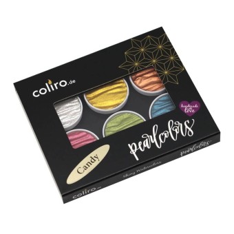 Coliro "Candy" pearlcolor set in metal box with cardboard sleeve