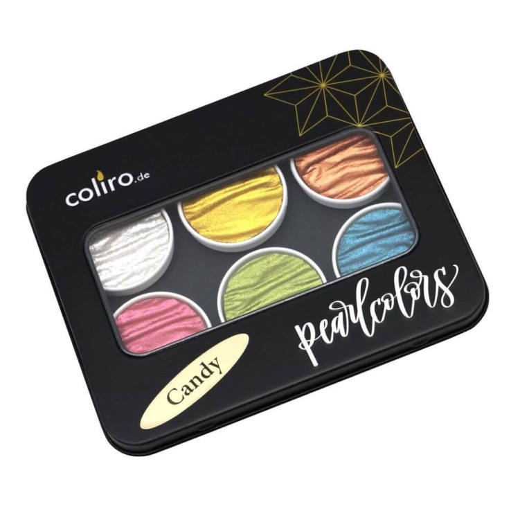 Coliro "Candy" pearlcolor set in metal box