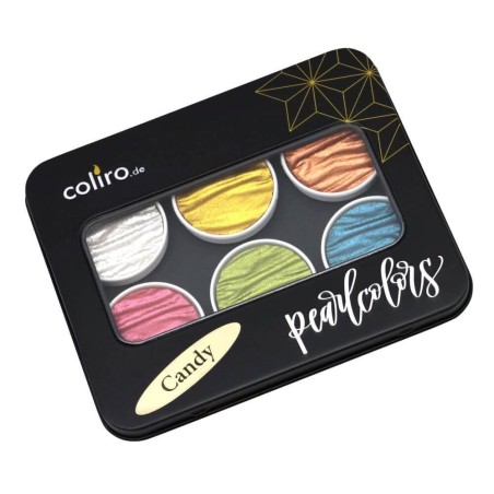 Coliro "Candy" Pearlcolor set en caja de metal