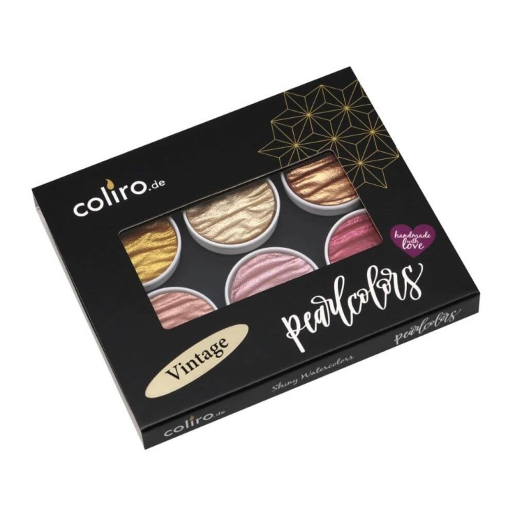 Coliro "Vintage" pearlcolor set in metal box with cardboard sleeve